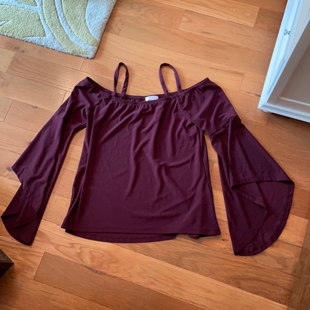 Leith Purple Off the Shoulder Top